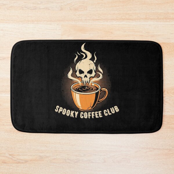 Item preview, Spooky Coffee Club Skull Halloween Caffeine Retro Goth designed and sold by VinsendDraconi.