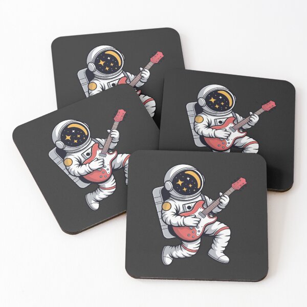 Item preview, Astronaut Playing Guitar Cartoon | Funny Space Rock Artwork designed and sold by ColorSplash123.