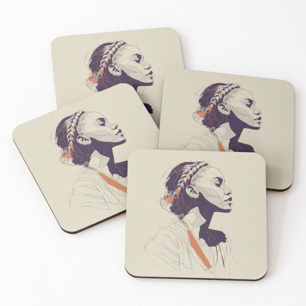 Item preview, Guadeloupe Goddess - Afro Caribbean Woman Art Portrait designed and sold by DistrictArtShop.