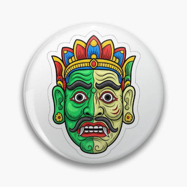 Item preview, Kora Sanniya Paralysis Mask Sticker - Sri Lankan Healing Art designed and sold by bloomling.