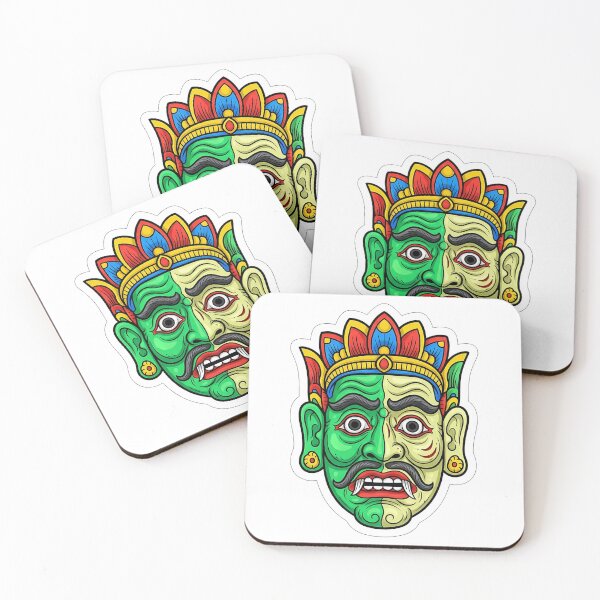 Item preview, Kora Sanniya Paralysis Mask Sticker - Sri Lankan Healing Art designed and sold by bloomling.