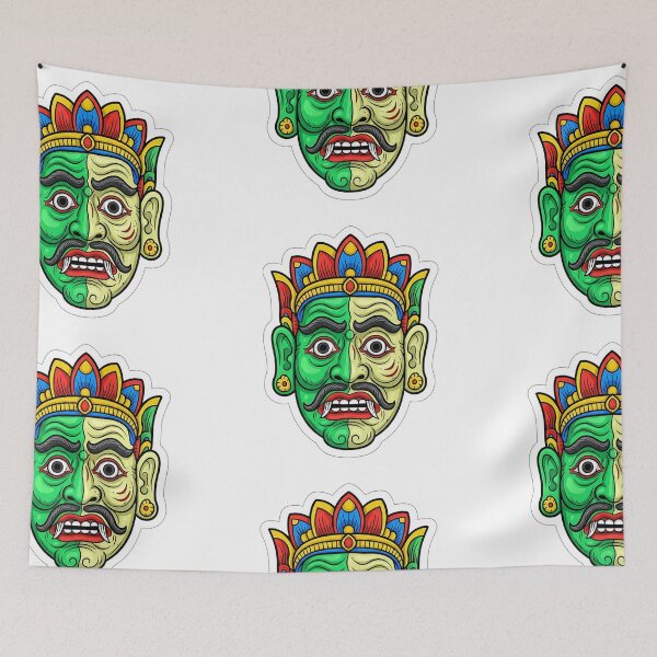 Item preview, Kora Sanniya Paralysis Mask Sticker - Sri Lankan Healing Art designed and sold by bloomling.