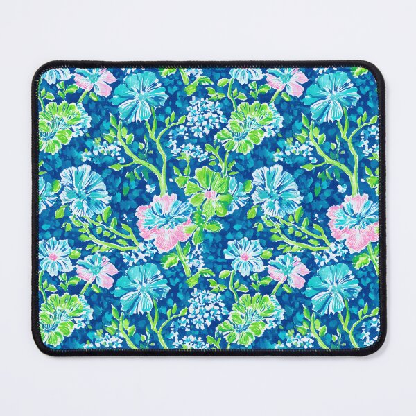 Item preview, Preppy florals in blue, green and pink gouache painting designed and sold by SophieClimaArt.