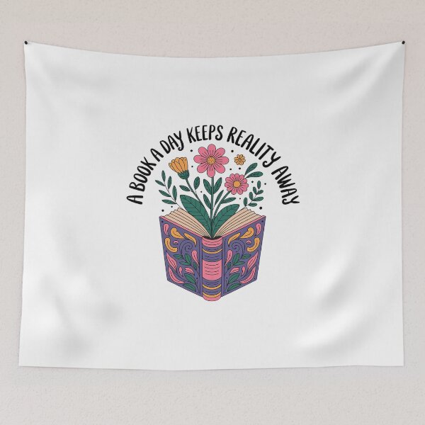 Item preview, A Book a Day Keeps Reality Away designed and sold by Authentic-Merch.