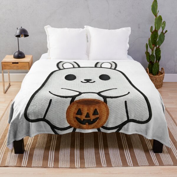 Item preview, Halloween Bunny Ghost Costume Cute Spooky Rabbit Trick or Treat Pumpkin designed and sold by ArtDesignTp.