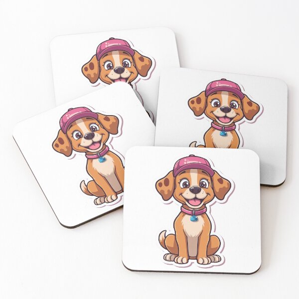 Item preview, Cute Smiling Puppy Sticker – Cartoon Dog with Pink Cap designed and sold by ArtivaNest.