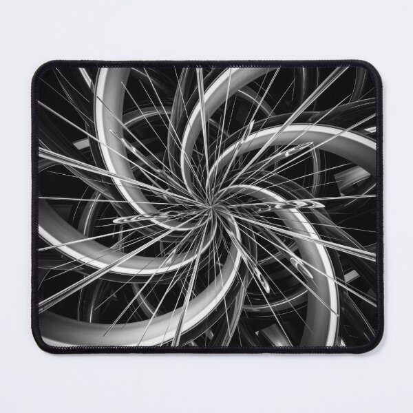 Item preview, Monochrome Abstract Metal Fan Blades On Black designed and sold by Maria Dryfhout.
