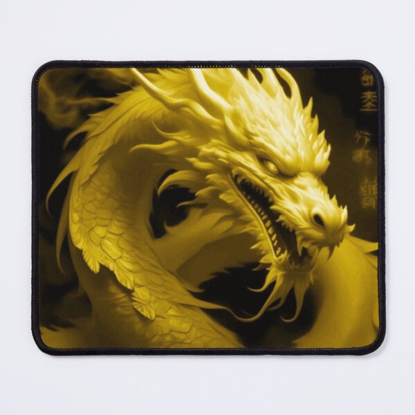 Item preview, Chinese Epic Dragon on black background Metallic Gold colour Aesthetic designed and sold by Aesth3ticDreams.