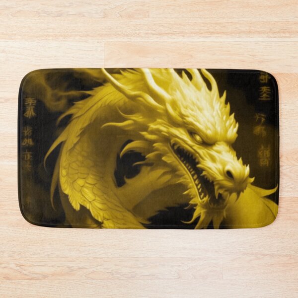 Item preview, Chinese Epic Dragon on black background Metallic Gold colour Aesthetic designed and sold by Aesth3ticDreams.