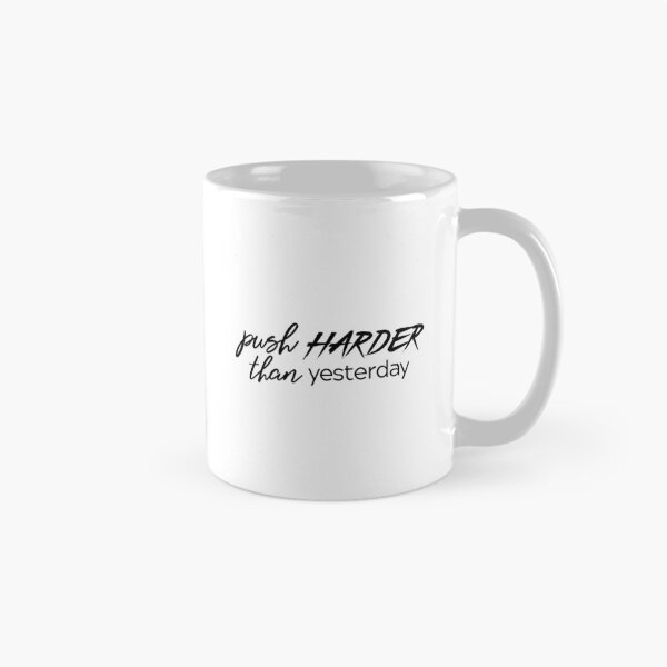 Item preview, Push Harder Than Yesterday – Gym Motivation Typography Design for Fitness Lovers & Athletes designed and sold by FOREVER Motivated.