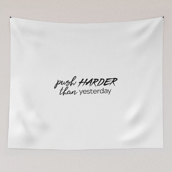 Item preview, Push Harder Than Yesterday – Gym Motivation Typography Design for Fitness Lovers & Athletes designed and sold by FOREVER Motivated.
