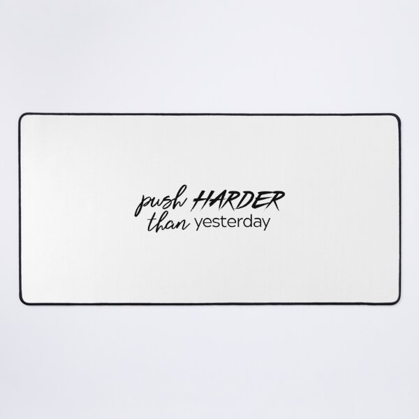Item preview, Push Harder Than Yesterday – Gym Motivation Typography Design for Fitness Lovers & Athletes designed and sold by FOREVER Motivated.