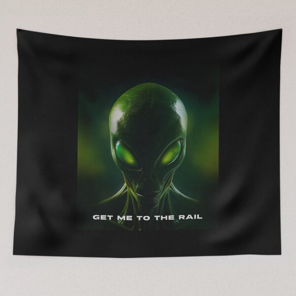 Item preview, UFO Alien/Rave Gear - GET ME TO THE RAIL  designed and sold by Totalsphereprints.