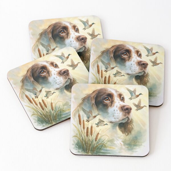 Item preview, Springer Spaniel and Cattails Double Exposure designed and sold by Maria Dryfhout.
