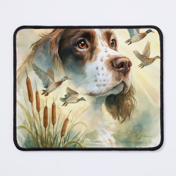 Item preview, Springer Spaniel and Cattails Double Exposure designed and sold by Maria Dryfhout.