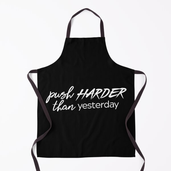 Item preview, Push Harder Than Yesterday | Motivational Progress Quote designed and sold by FOREVER Motivated.