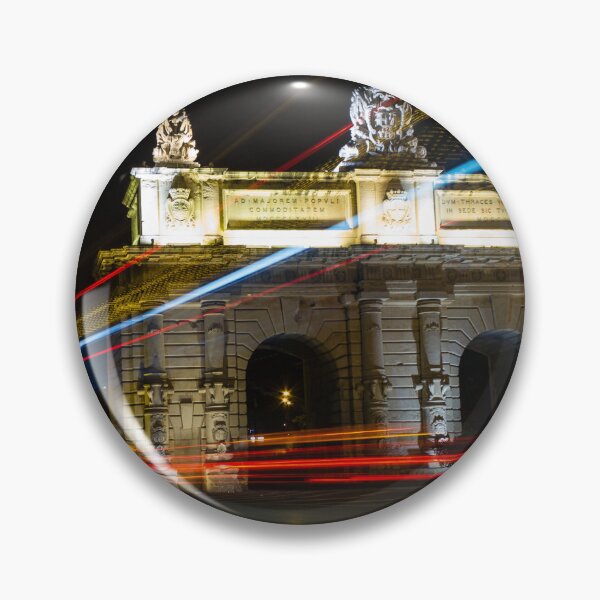 Item preview, Nighttime Arch Monument With Dynamic Light Trails Across The Street, Bombs Gate designed and sold by Nmallia.
