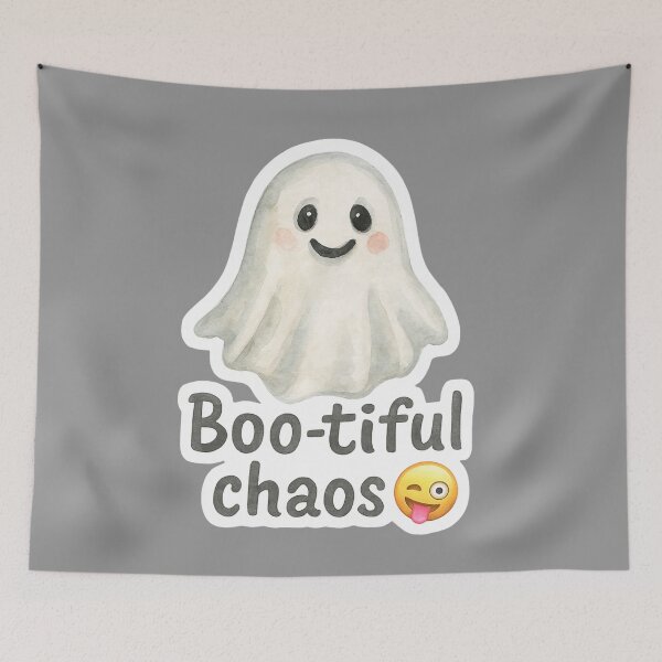 Item preview, Boo-tiful Chaos — Funny Cute Ghost Watercolor designed and sold by GusiaTreasures.