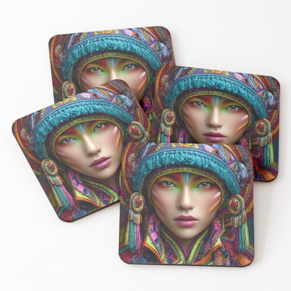 Item preview, Vibrant Cultural Portrait with Intricate Embroidery designed and sold by Artessie.