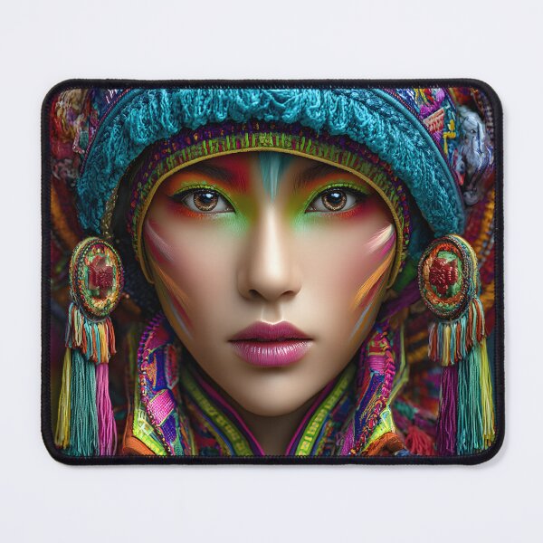 Item preview, Vibrant Cultural Portrait with Intricate Embroidery designed and sold by Artessie.