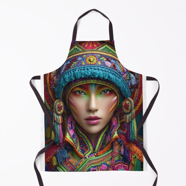 Item preview, Vibrant Cultural Portrait with Intricate Embroidery designed and sold by Artessie.