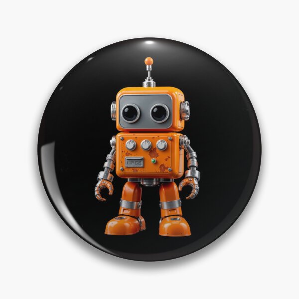 Item preview, Cute Robot In Orange And Silver  designed and sold by Henrybubbles400.