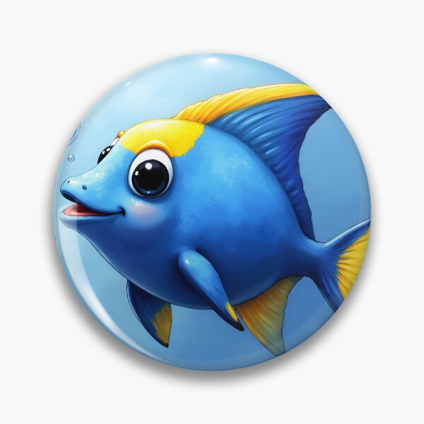 Item preview, Blue Fish with Smile designed and sold by Dompoo.