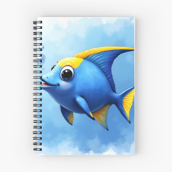 Item preview, Blue Fish with Smile designed and sold by Dompoo.