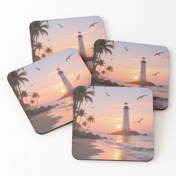 Item preview, Sunset Lighthouse Beach designed and sold by salem19902.