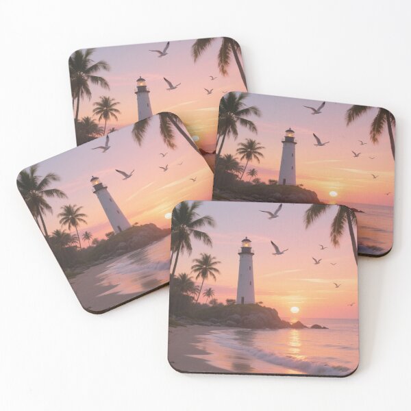 Item preview, Sunset Lighthouse Beach designed and sold by salem19902.