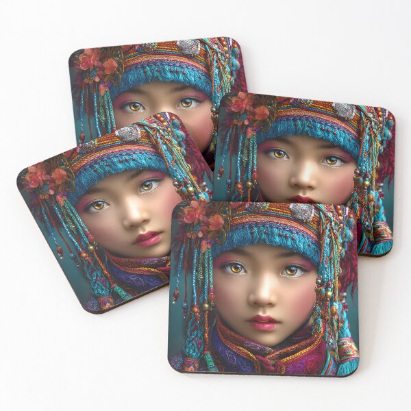 Item preview, Vibrant Traditional Costume Portrait with Headgear designed and sold by Artessie.
