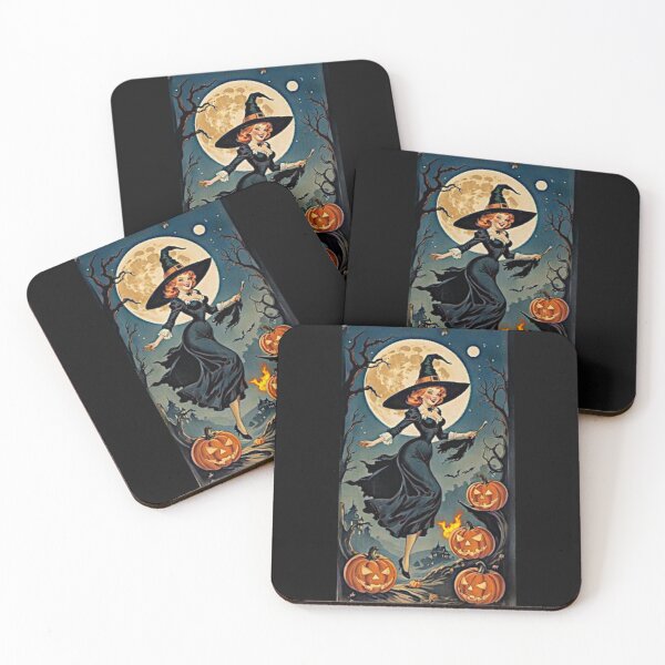 Item preview, Halloween the Witch, the cat and the pumpkin poster variation #1 designed and sold by Helios Be. Lavsh.