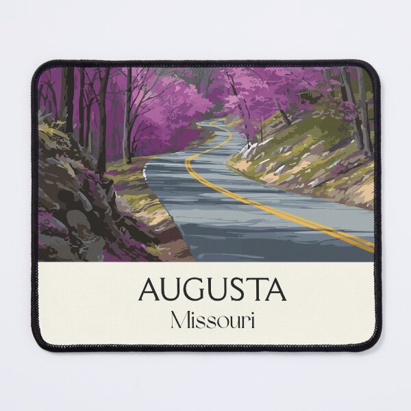 Item preview, Augusta Missouri Vintage Travel Poster | Wine Country Spring Blossoms Art Print | Scenic Byway Decor designed and sold by TuncGK.