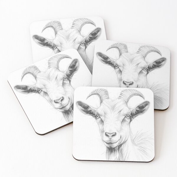 Item preview, Goat Pencil Sketch designed and sold by Leon Woods Pencil Art.