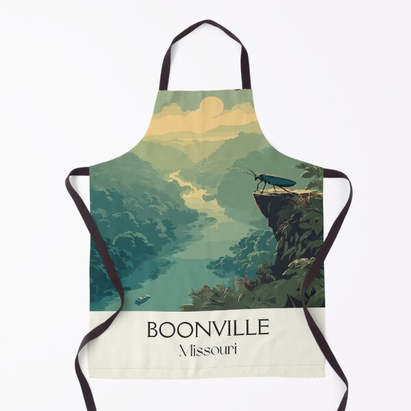Item preview, Boonville Missouri Vintage Travel Poster | Missouri River Overlook Art Print | River Bluff Scenery Decor designed and sold by TuncGK.