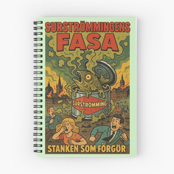 Item preview, Surströmming Horror – Swedish Rotten Fish Monster Poster Illustration designed and sold by Travellerz.