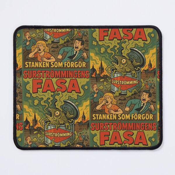 Item preview, Surströmming Horror – Swedish Rotten Fish Monster Poster Illustration designed and sold by Travellerz.