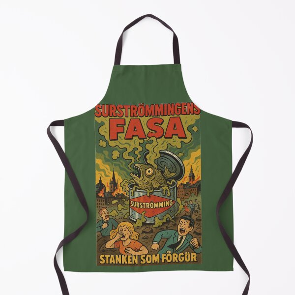 Item preview, Surströmming Horror – Swedish Rotten Fish Monster Poster Illustration designed and sold by Travellerz.