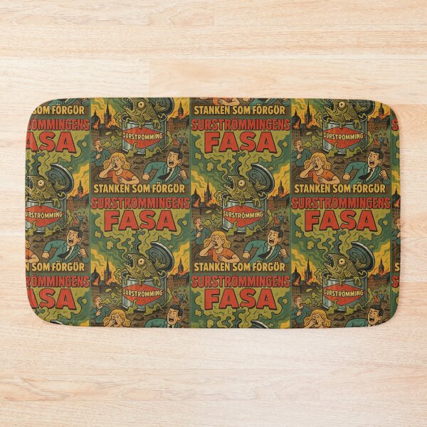 Item preview, Surströmming Horror – Swedish Rotten Fish Monster Poster Illustration designed and sold by Travellerz.