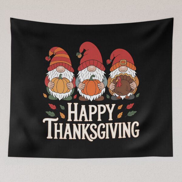 Item preview, Gnomes Happy Thanksgiving Gnomies designed and sold by WalshDrawnLaugh.