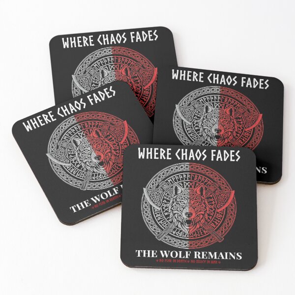 Item preview, Where Chaos Fades The Wolf Remains – Norse Warrior Design designed and sold by Place-Heritages.