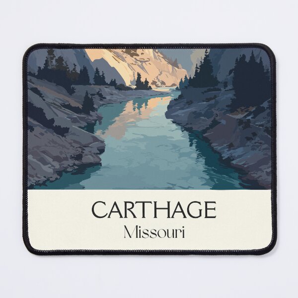 Item preview, Carthage Missouri Vintage Travel Poster | White Cliffs Art Print | Ozarks Scenery Decor designed and sold by TuncGK.