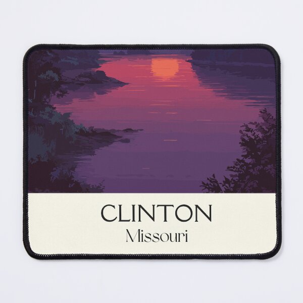 Item preview, Clinton Missouri Vintage Travel Poster | Truman Lake Sunset Art Print | Minimalist Lake Decor designed and sold by TuncGK.