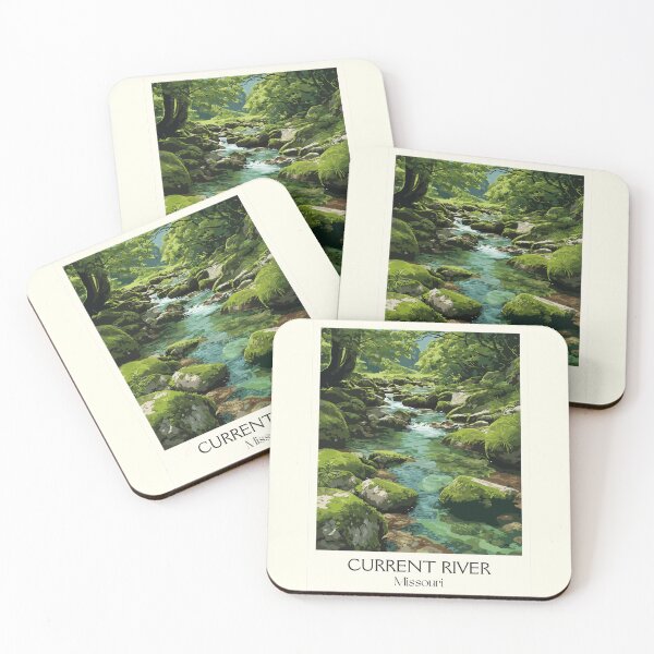 Item preview, Current River Missouri Vintage Poster | Ozark Scenic Riverways Art Print | Forest Stream Decor designed and sold by TuncGK.