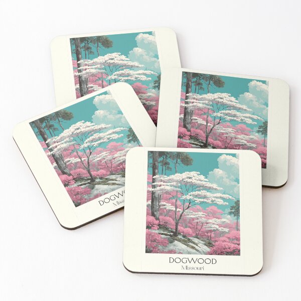 Item preview, Missouri Dogwood Vintage Poster | Spring Blossoms Art Print | Ozark Trail Scenery Decor designed and sold by TuncGK.