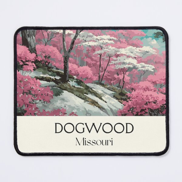 Item preview, Missouri Dogwood Vintage Poster | Spring Blossoms Art Print | Ozark Trail Scenery Decor designed and sold by TuncGK.