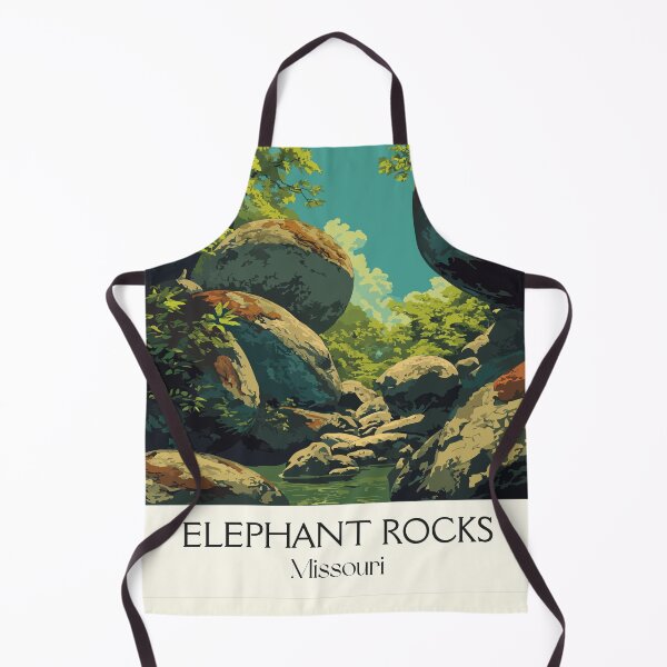 Item preview, Elephant Rocks Missouri Vintage Poster | State Park Boulder Art Print | Granite Geology Decor designed and sold by TuncGK.