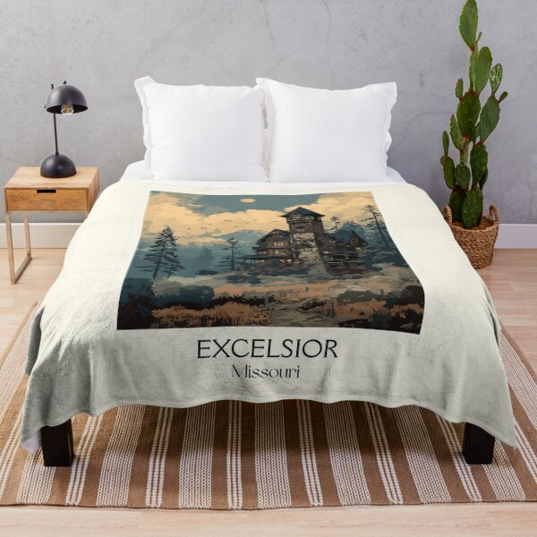 Item preview, Excelsior Springs Missouri Vintage Poster | Historic Hotel Art Print | Haunted Missouri Decor designed and sold by TuncGK.