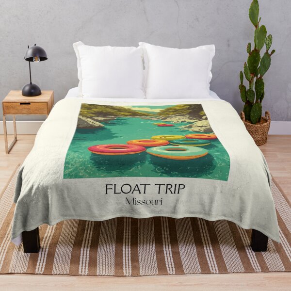 Item preview, Missouri Float Trip Vintage Poster | Ozark River Fun Art Print | Summer Vacation Decor designed and sold by TuncGK.