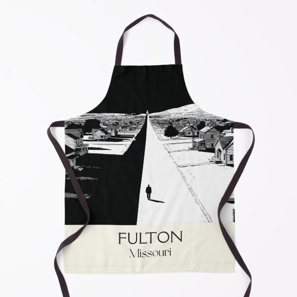 Item preview, Fulton Missouri Vintage Travel Poster | Historic Landmark Art Print | Black and White Decor designed and sold by TuncGK.